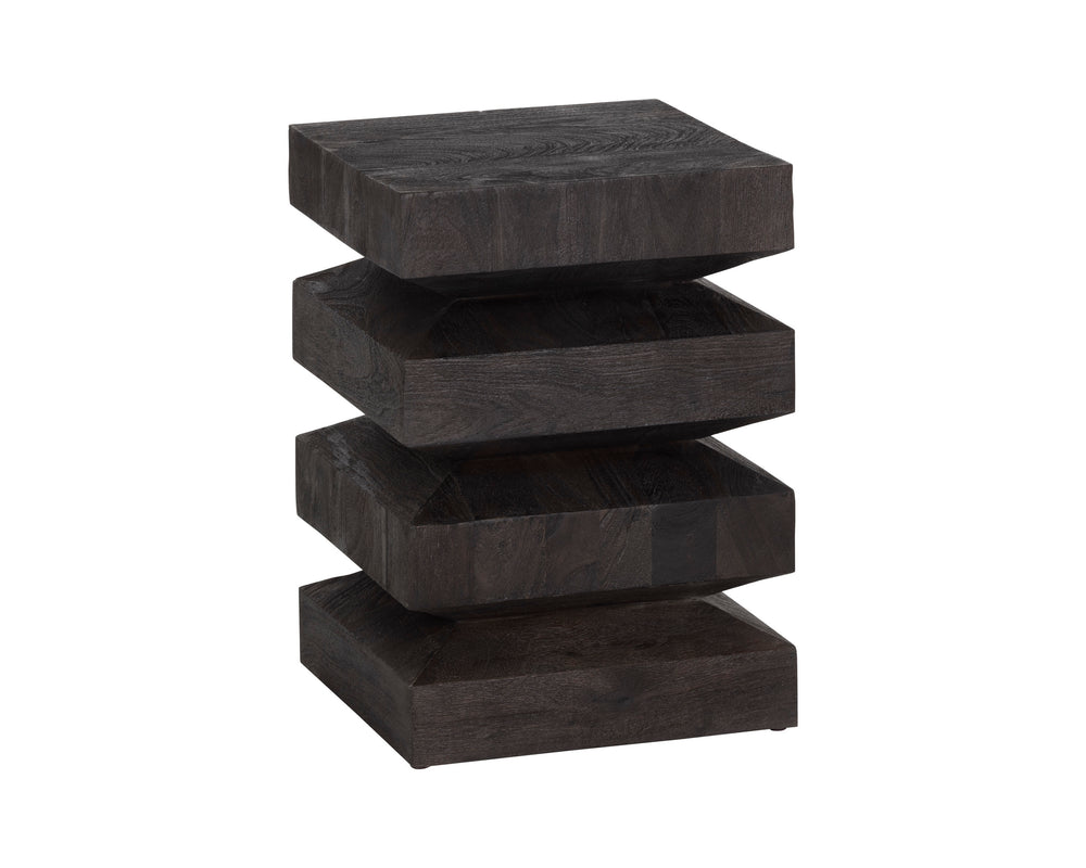 CORMAC END TABLE - DARK BROWN