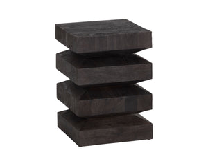 CORMAC END TABLE - DARK BROWN