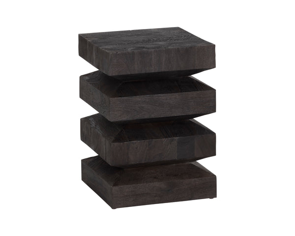 CORMAC END TABLE - DARK BROWN