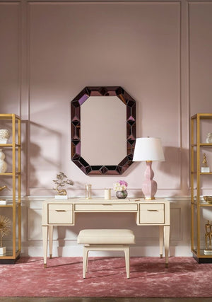 WINSTON STOOL IN IVORY LEATHER