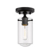 Delaney 1 Light Flush Mount in Matte Black Finish