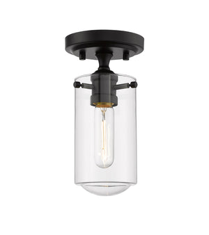Delaney 1 Light Flush Mount in Matte Black Finish