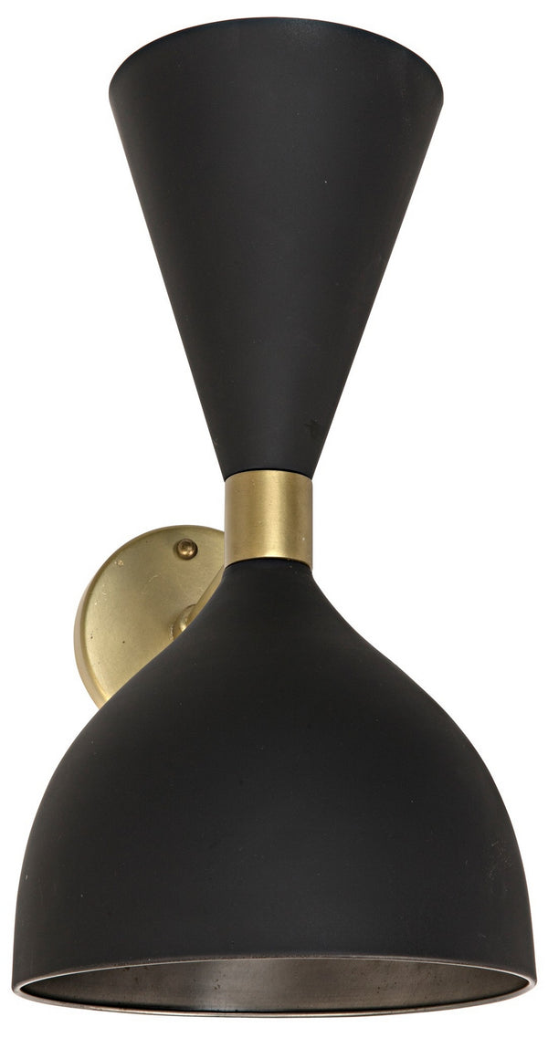 Aegeon Sconce, Black Steel