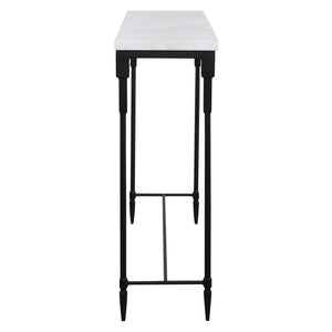 Bourges White Marble Console Table