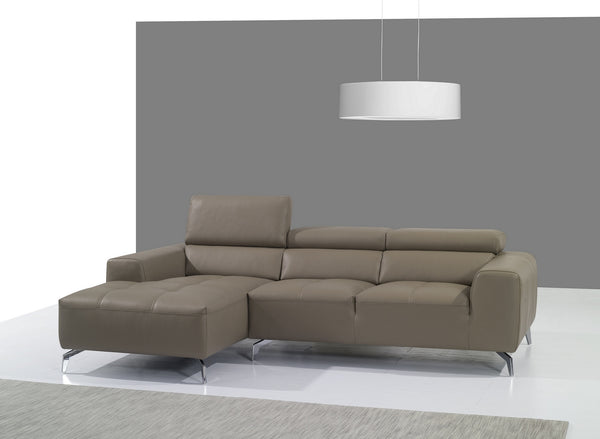 Simmons Leather Sectional Left Facing Chaise