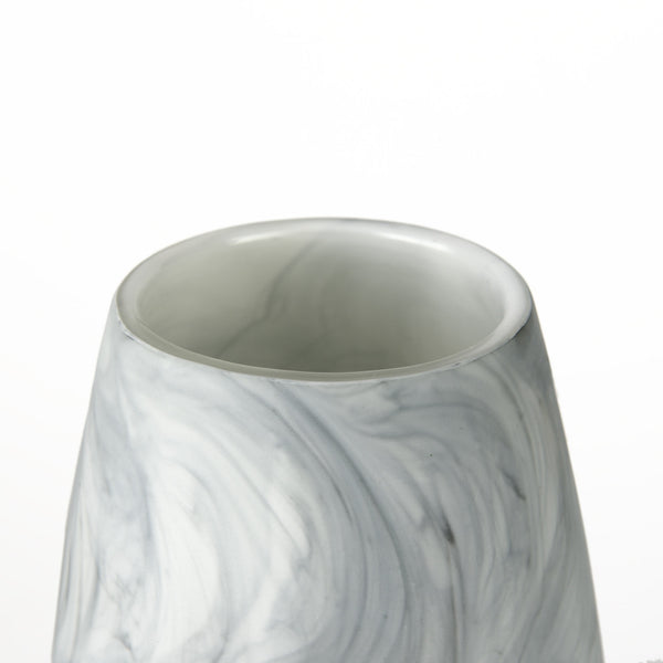 Volta II Tall White Gray Abstract Pattern Glass Vase