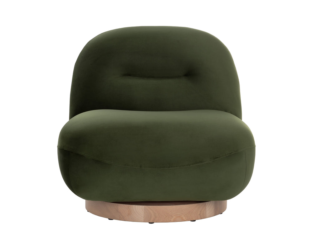 FRANZE SWIVEL LOUNGE CHAIR - MOSS GREEN
