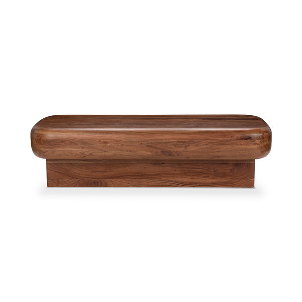 Craig Solid Wood Rectangle Coffee Table - Acorn Brown