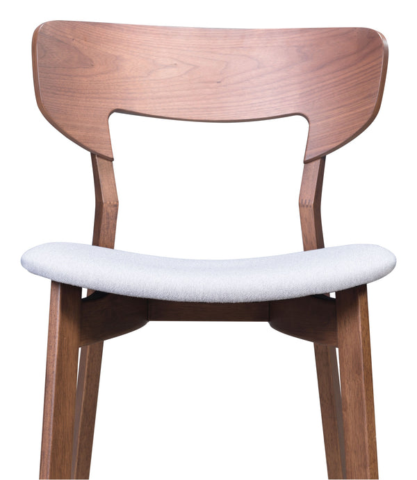 Russell Dining Chair (Set of 2) Walnut & Light Gray