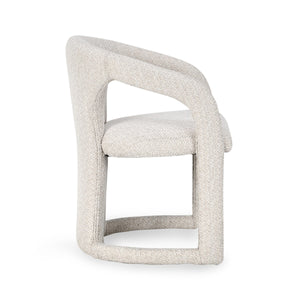 Archie Upholstered Dining Chair in Birch Cream