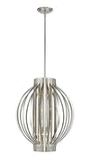 Moundou 8 Light Pendant in Brushed Nickel Finish