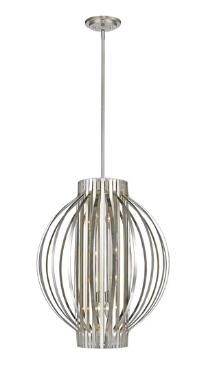 Moundou 8 Light Pendant in Brushed Nickel Finish