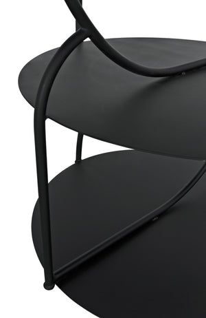 Rain Industrial Steel Shelf in Matte Black