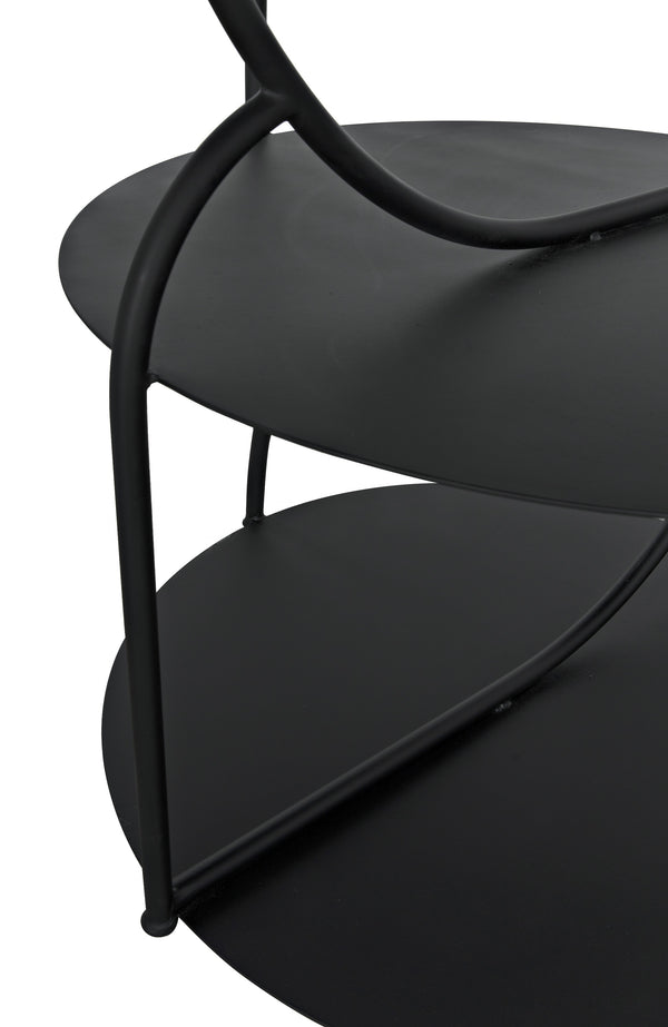Rain Industrial Steel Shelf in Matte Black