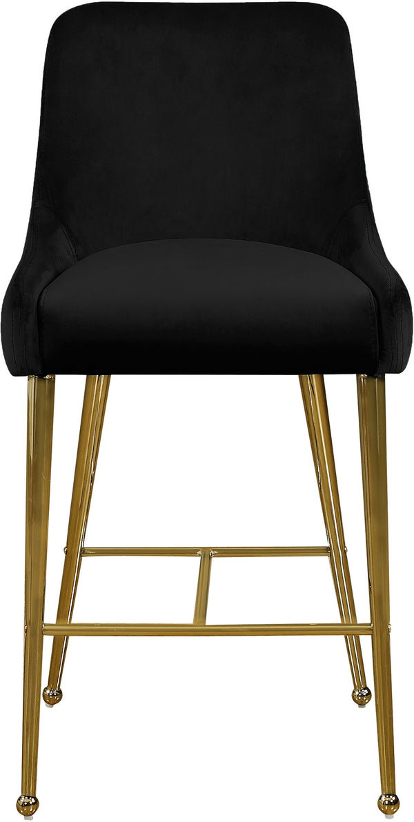 Irvin Stool In Black Velvet
