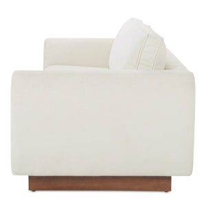 Moe's Vernon Sofa with Wooden Base in White