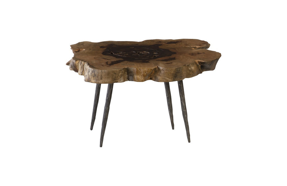 Wood Coffee Table, Forged Legs
