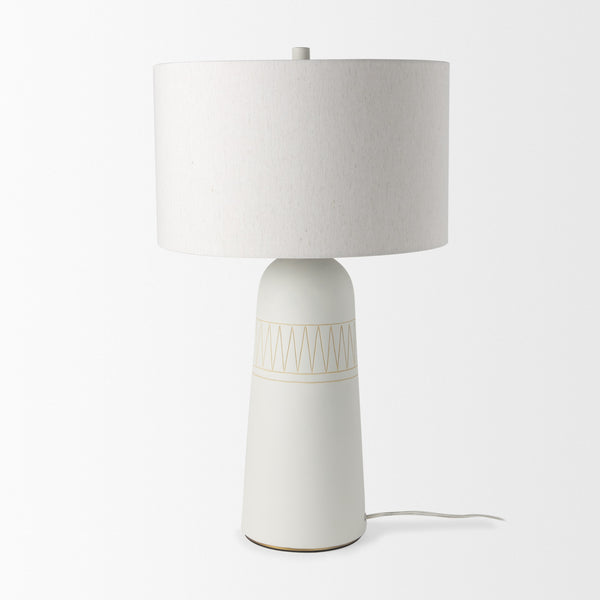 Javier 18.0L x 18.0W x 30.75H Light Base W/Cream Shade Table Lamp