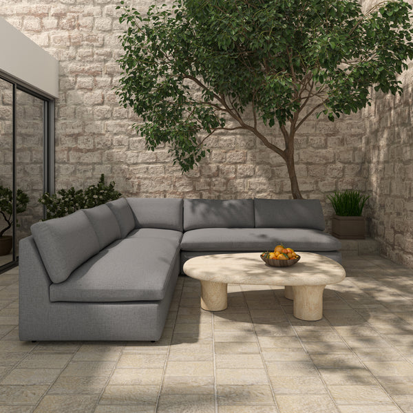 Moe's Miles Outdoor Corner Sofa in Grey