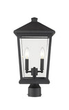Beacon 2 Light Outdoor Post Mount Fixture in Black Finish