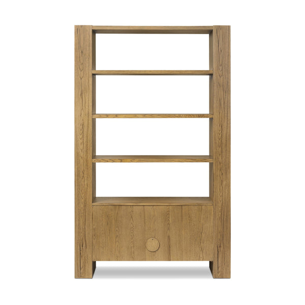 Fisher Bookcase - Rustic Amber Oak Veneer