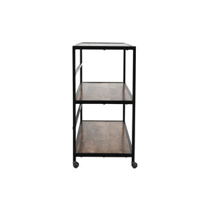 Glendora Rack - Iron & Mango Wood, Black/Natural