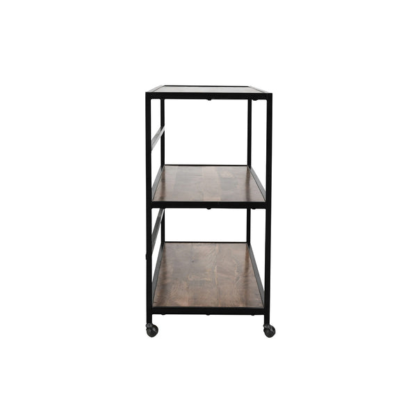 Glendora Rack - Iron & Mango Wood, Black/Natural