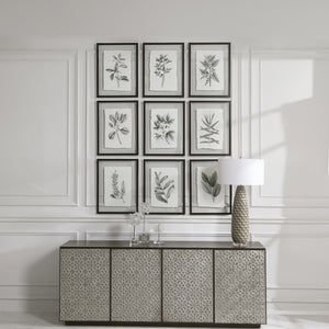 Farmhouse Florals Framed Prints, S/9