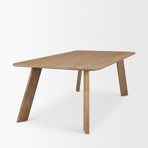 Welborn 84" Light Brown Wood Rectangular Dining Table