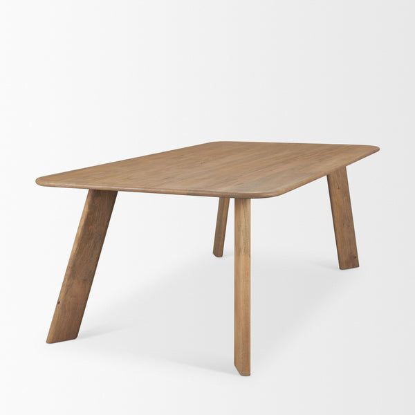 Welborn 84" Light Brown Wood Rectangular Dining Table