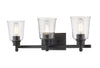 Bohin 3 Light Vanity in Matte Black Finish