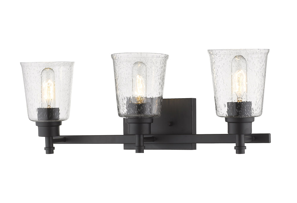 Bohin 3 Light Vanity in Matte Black Finish