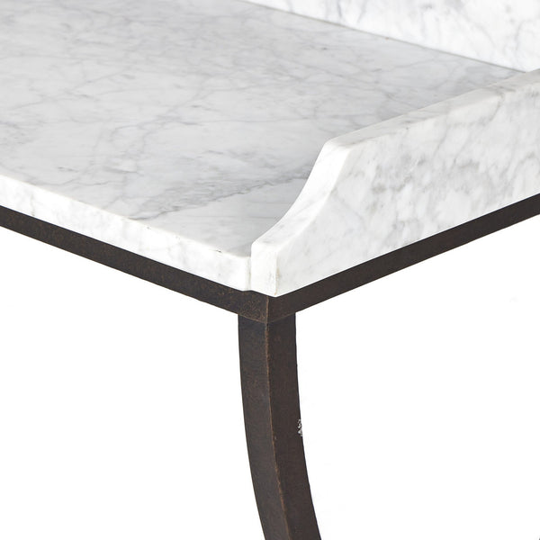 Six Beers Table - Honed White Marble