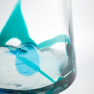 Medium Tahoe Vase in Blue/Clear
