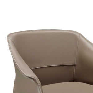 Callie Recycled Leather Counter Stool, Light Mocha
