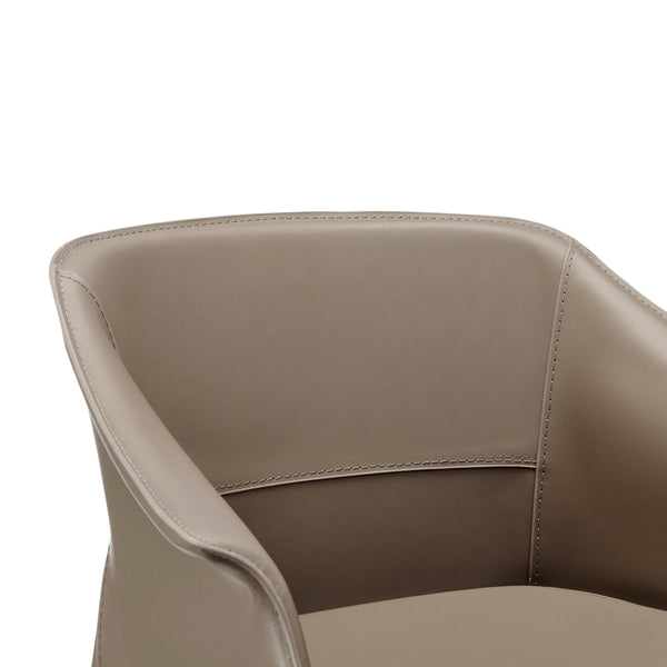 Callie Recycled Leather Counter Stool, Light Mocha