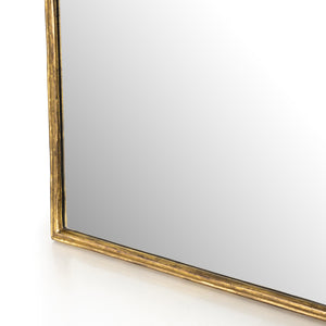 Loire Floor Mirror In Antiqued Gold Leaf