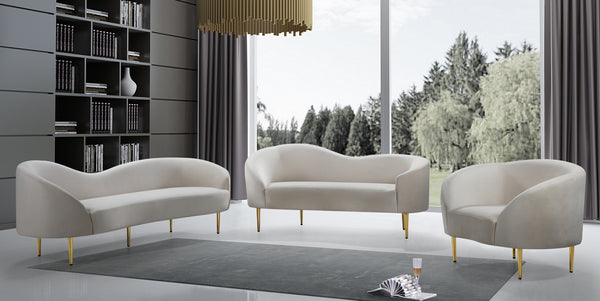 Bradford Chair In Cream Velvet