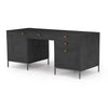 Trey Executive Desk In Black Wash Poplar