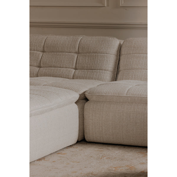 Moe's Lino Slipper Chair in Textured Oat