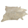 Cowhide - Metallic gold splash on off white
