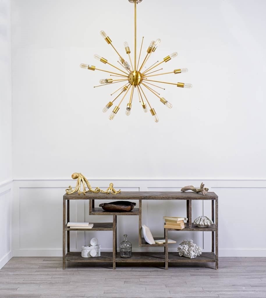 Edisonna II (38"D) Gold Sputnik Twenty Bulb Chandelier