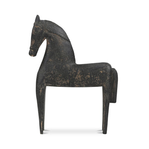 Gallant Handcrafted Black Wooden Sculpture