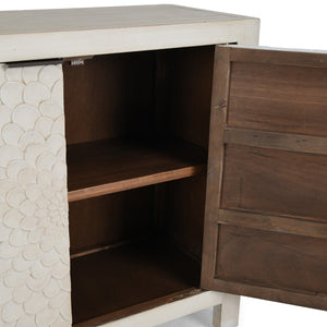 Astrid Solid Wood Cabinet with Reclaimed Pine - Vintage Cream