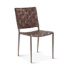 Copenhagen 18" Buffalo Leather and Iron Dining Chair, Brown