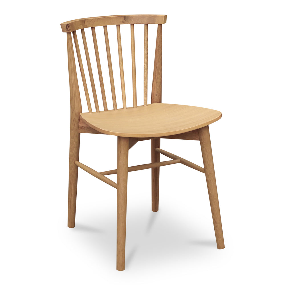 Moe's Marley Spindle-Back Dining Chairs Oak Set of 2
