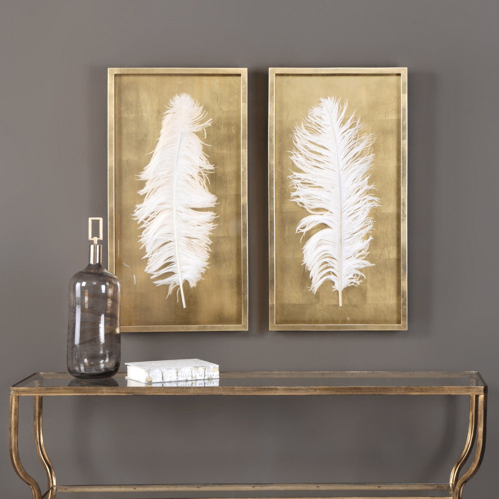 White Feathers Shadow Box
