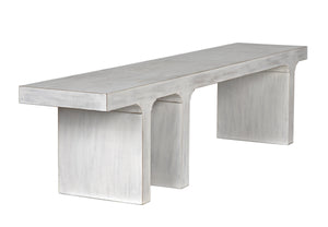 Kir Mahogany Bench in White Wash Finish