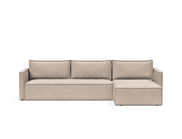 NEWILLA SOFA BED W/LOUNGER 57"X118", W/SLIM ARM RESTS