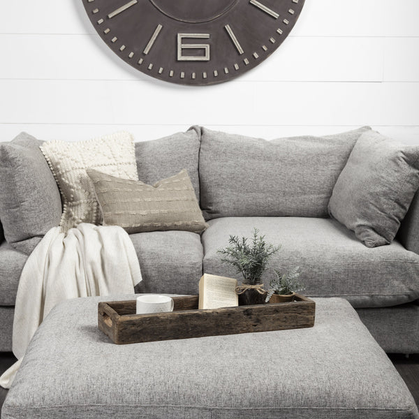 Vernon (Small) 24L x 7W Brown Reclaimed Wood Tray